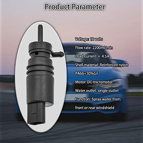 Windshield Washer Pump With Grommet, Windshield Washer Fluid Pump Compatible With Bmw, Mercedes-Benz, Replaces Oem #: 67128362154, 67128377612 #TOP5