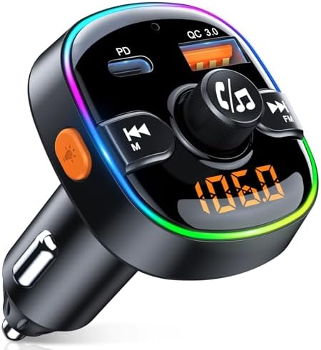 Trasmettitore Bluetooth Auto FM Con Doppia USB E Luci LED - Adattatore Per Radio, Supporta TF Card E USB - Foto 7