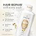 Pantene 2-in-1 Shampoo & Conditioner, Daily Moisture Renewal - Pro-V Nutrients for Dry, Color-Treated, Straight to Curly Hair, 72-Hour Hydration & Softness, 27.7 Oz Each, 2-Pack + Rescue Shot (0.5 Oz)
