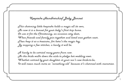 Butterfly and Heart Embroidered Christening Keepsake Handkerchief Bonnet2