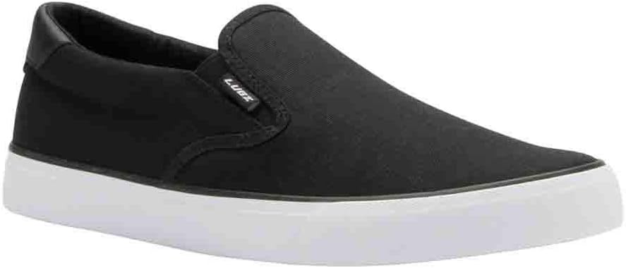 Lugz Men's Clipper Classic Slip-On Fashion Sneaker 8 Black/White