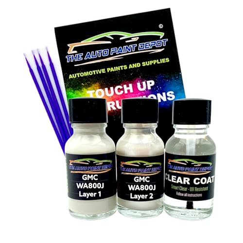 Auto Paint Depot Touch Up Paint for GMC Acadia,Denali,Sierra,Yukon-White Diamond Pri Metallic Tri-coat 98/WA800J (All Years, All Models) Half Ounce with Clear Coat
