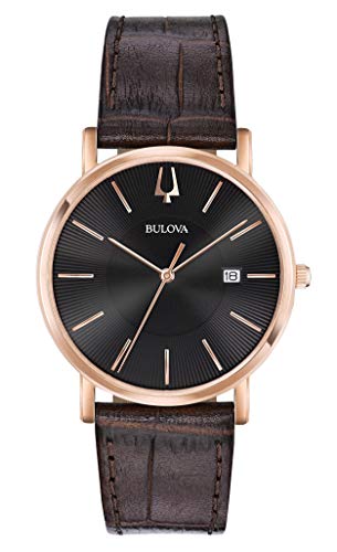 Preisvergleich Produktbild Bulova Herren Analog Quarz Uhr mit Leder Armband 97B165