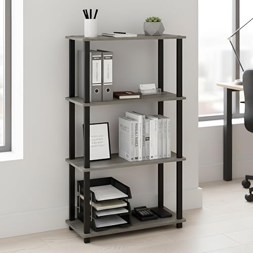 Image of JD FRESH 4-Tier Wooden Open Shelf Rack /Table Corner Display Rack /Storage Shelf Stand /Multipurpose Shelf for Living Room, Bedroom, Home Office Display (Cambridge, Walnut)