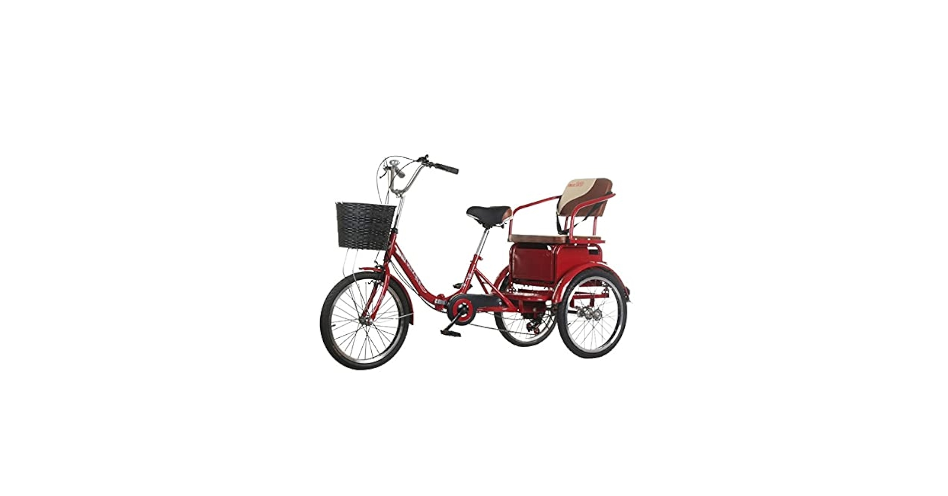 Amazon | 三輪自転車、6速大人用三輪車、後部座席付き、高齢者