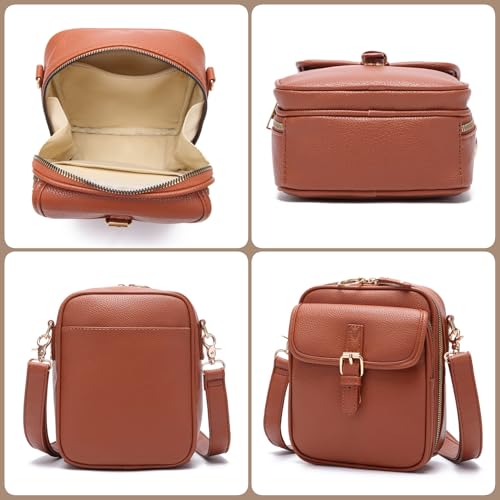 Collaboraten1 Crossbody Leather Bag, Crossbody Leather Bag with Card Slots, Anti-Theft Shoulder Bags Women4