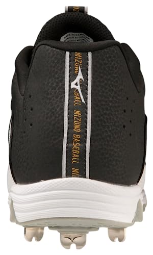 Mizuno Chuteira masculina 9-Spike Ambition 3 Baseball, Preto/branco, 9.5