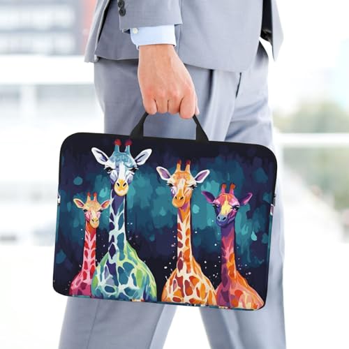 Funda para portátil 14 pulgadas Colorful Giraffe Fans Lovers miniatura 5