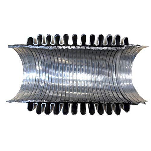 Flexrohr Universal Flexstück Wellrohr Hosenrohr Flexibles Rohr Edelstahl Interlock Ø60mm x 200mm x 310mm mit 2 Schellen und Auspuff Kitt. Einbau ohne Schweißen
