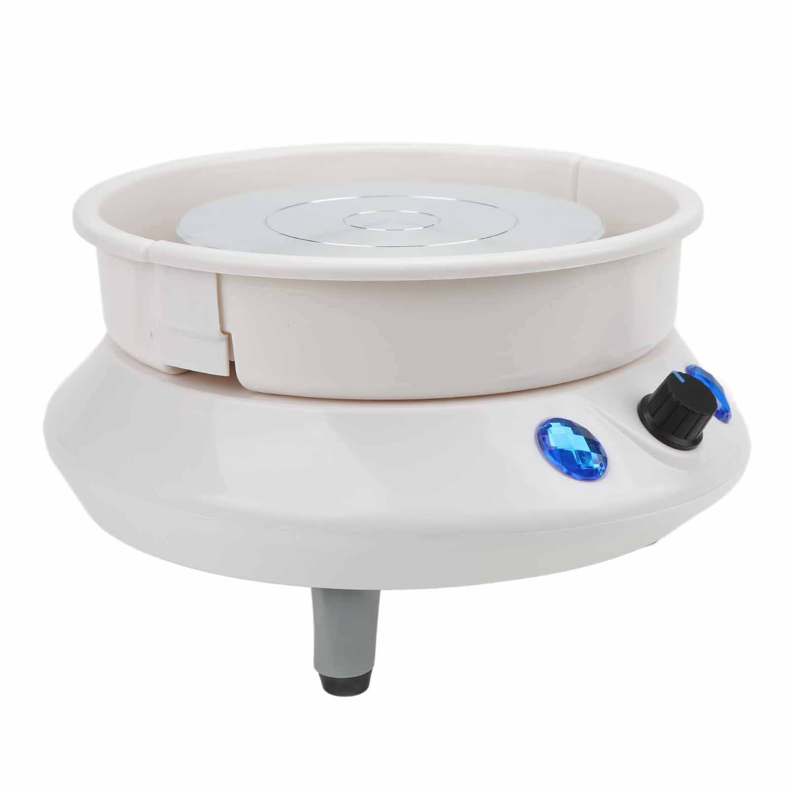 Elektrische Töpferscheibe, Humanisiertes Design, Kompakte Struktur, U/min, Mini-Formmaschine, 2000 für Heimwerker, 100‑240 V US-Stecker, für Schulunterricht und Heimwerker,