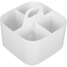 4-Unit Storage Basket with Handle Portable Organizer Box for Pens Tools Makeup and Desktop Stationery Storage 6.49X6.49X6.29In