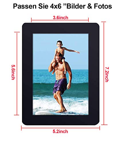 Bilderrahmen,4er Set10x15cm Bilderrahmen-Set Fotorahmen aus Holz Plexiglas, Hoch- & Querformat, Fotorahmen Wand… – Bild 5