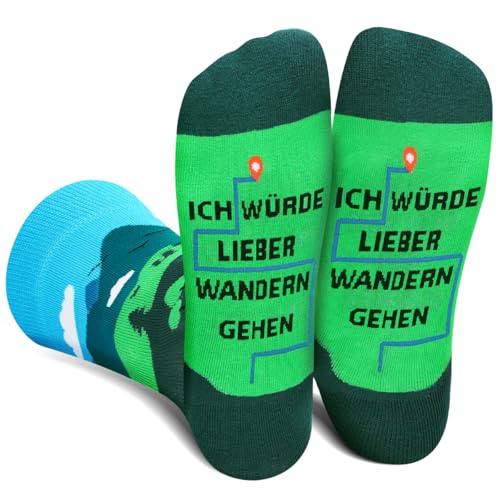 Lustige Wandersocken Herren Damen Jungen - Witzige Socken mit Spruch ICH...