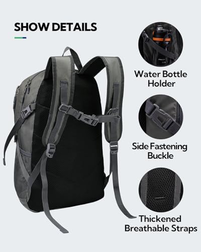 Waterfly Hiking Foldable Lightweight Backpack: 28L Packable Rucksack Daypack with Wet Compartment For Men and Women - Image 3