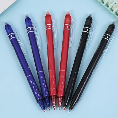 Bolígrafos de Tinta Gel Borrables 6 Piezas 0.5mm Negro miniatura 3