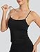 PERSIT Workout Tank Top for Women Square Neck - Criss Cross Back Yoga Bra Top Casual Camisole with Built-in Bra