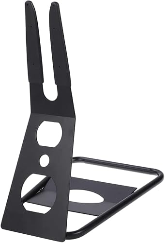 Soporte para bicicleta de piso de metal negro, portátil, pantalla lateral trasera, soportes para interiores, soporte de estacionamiento resistente,