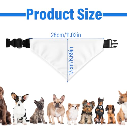 Hundehalstücher, Kopftücher für Hunde, Haustier Dreieck Schal, Halsdreiecke Hundehalstücher, Einstellbare Haustier Halstuch, für große Hunde und Katzen und Große Hunde Katzen Haustier, XL, weiß
