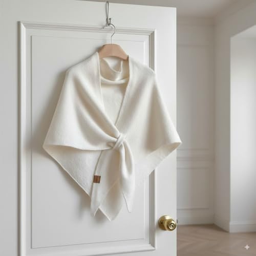 2025 New Women’s Knitted Shawl Wrap Poncho – Wool Blend Cape Scarf for Fall & Winter, Solid Color Shoulder Cover Up4