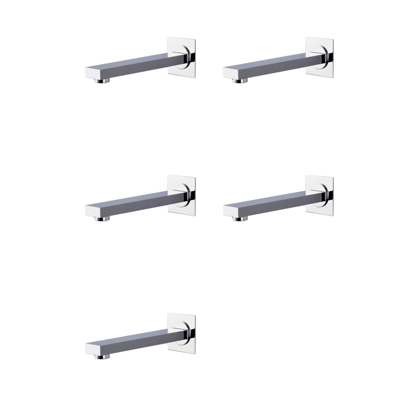 Ctrlzs 5X Brass Wall Mounted Bathroom Tub Spout Square Tub Spout Faucet Spout