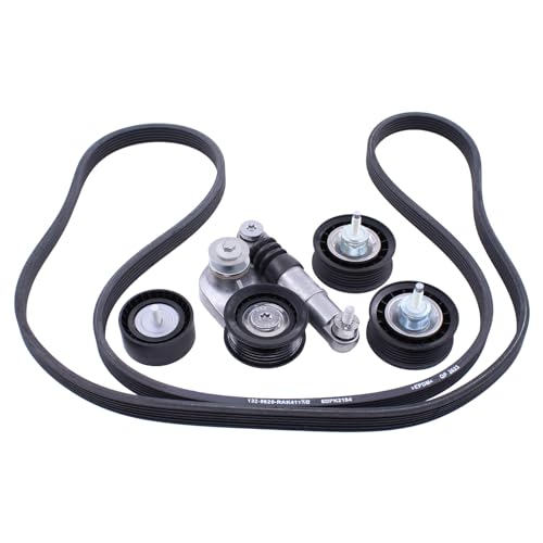 MOTOKU Drive Belt Tensioner Idler Pulley kit for Land Rover Range Rover Evoque 2012-2017, Discovery Sport 2015-2017