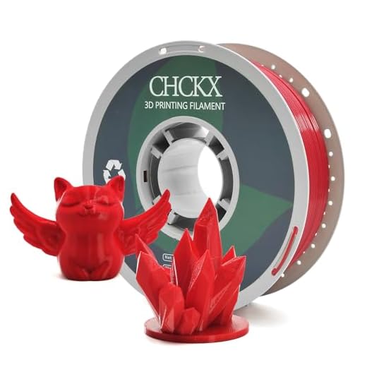 CHCKX PETG 3D Printer Filament, Dimensional Accuracy +/- 0.03 mm, 1kg Spool(2.2lbs), 1.75 mm Fit for Most 3D Printers,Red