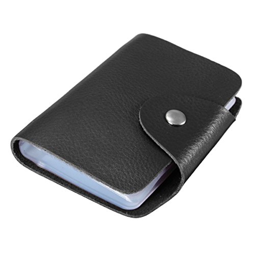 Preisvergleich Produktbild Kingso Kartenetui für 26 Karten / Kreditkarte, Damen / Herren, Leder Schwarz