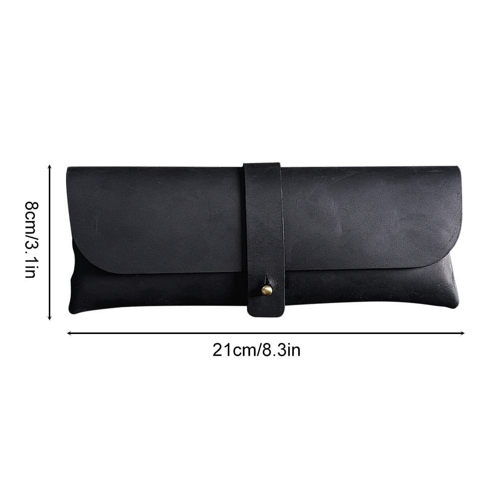 Vintage Leather Pencil Case, Hand Crafted Cowhide Pen Pouch - Image 2