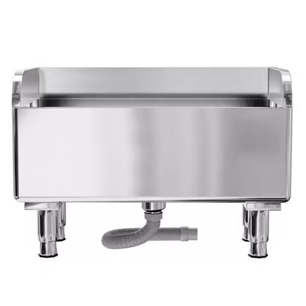 ASerZenith Floor Mount Mop Sink Stainless Steel Basin With Sink Drainage/Strainer For Commercial Kitchen, Restaurant(Silver-80X41X60Cm)