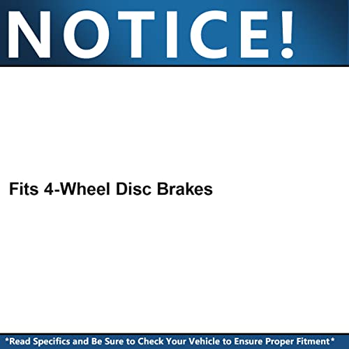 Image of Detroit Axle - Rear Brake Kit for Mitsubishi Lancer Jeep Compass Patriot Chrysler 200 Sebring Dodge Avenger Caliber Drilled Slotted Disc Brakes Rotors Ceramic Brake Pads Replacement: 10.31 inch Rotor