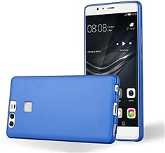 Cadorabo DE-103990 Huawei P9 TPU Silicone Case in Matt Metallic Design Blue