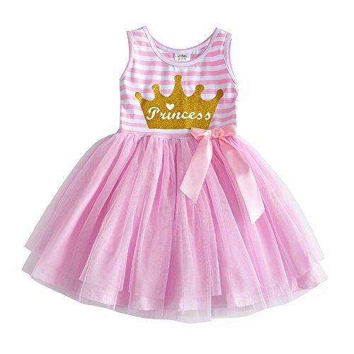 VIKITA Vestido Bordado Mariposa Algodón Tulle Tutu Sin Mangas Verano Niñas SH4561 5T