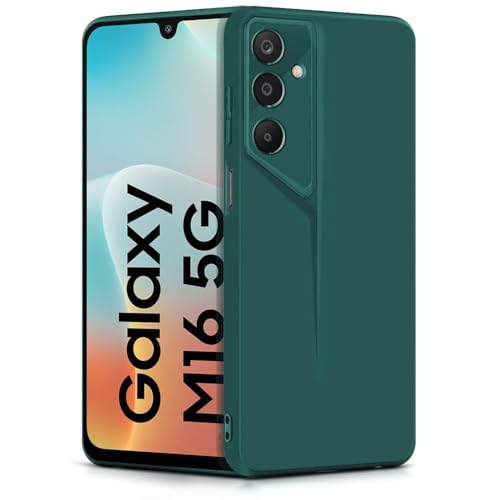 Image of WOW IMAGINE Slim Back Cover for Samsung Galaxy M16 5G | Galaxy F16 5G | Blade Series Ultra Thin Case with Lightweight Design | Camera Protection | Soft Matte Silicone Flexible Mobile Case - Green