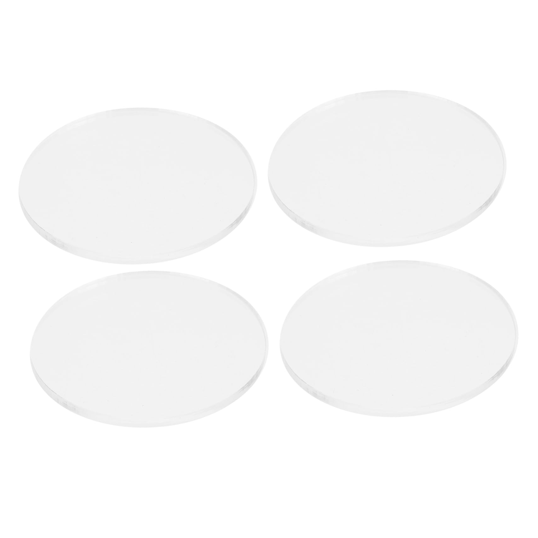 CIYODO Crylic Display Boards Smooth Edges 4pcs Round Acrylic Sheet for DIY Photography Jewelry Making