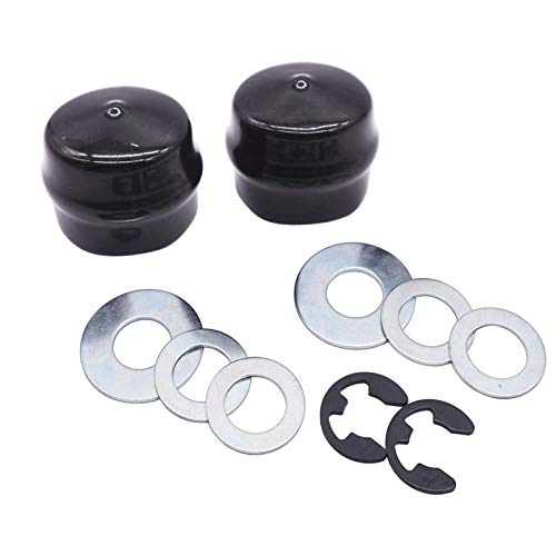 BOLEWIN Lawn Tractor Front Wheel Axle Hardware Kit,Hub Cap, Washers, E-Clip 104757X428 121749X 532188967 R27434 for Craftsman Poulan Husqvarna - Thumbnail 2
