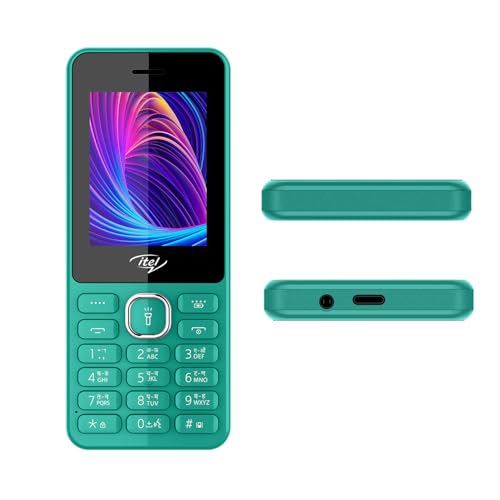 Image of itel it5262-2.4 inch Big Display with Premium Glass Like Back Design, 2000 mAh Battery, Auto Call Recording and Type C Charger Green