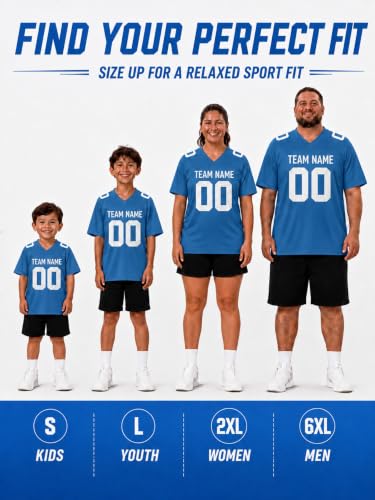 Image of Custom Replica Football Jersey with Name Number Logo