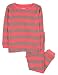 Leveret Striped 2 Piece Pajama Set 100% Cotton (5 Toddler, Rose & Antler)