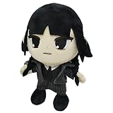 Mercredi Adams en Peluche, Dessin Animé Mercredi Addams en Peluche, Jolie Poupée en Peluche Mercredi Addams, Jolie Dessin Animé Jouet de Poupée en Peluche Adams pour Fans Enfants Cadeaux de Fête