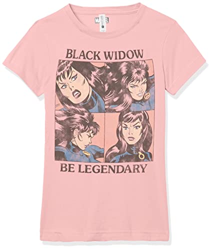 T-shirt Black Widow fille Marvel haut de gamme coupe moderne noire