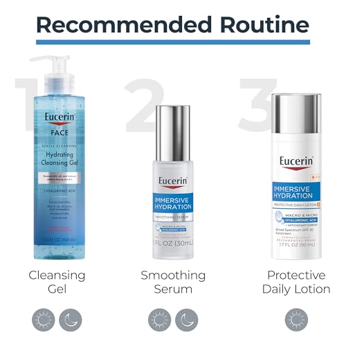 Eucerin Immersive Hydration Daily Face Lotion Broad Spectrum SPF 30 Sunscreen with Hyaluronic Acid, Lightweight Face Moisturizer Reduces Look of Wrinkles, 1.7 Fl Oz Bottle - Image 8