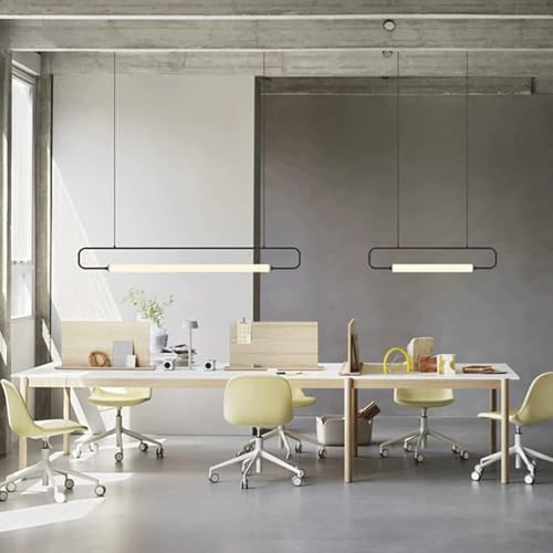 Lustre Moderne à Anneaux dorés - Suspension LED de 80 cm avec Abat-Jour en Acrylique pour îlot de Cuisine, Salle à Manger, entrée, Bureau et Bar. Lampe Suspendue linéaire élégante.
