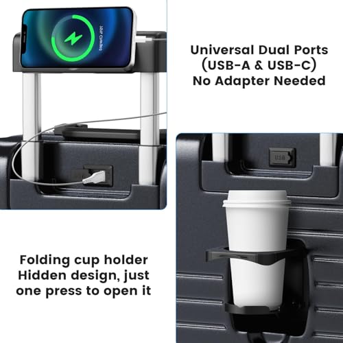 20 Inch Lightweight Zipperless Suitcase