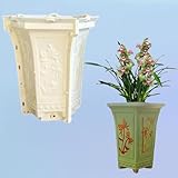 DIYUNIMOULD Hexagonal Cement Flower Pot Molds, Concrete Planter Moulds for DIY Garden Lover (22CM)