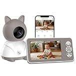 veorkide Babyphone Caméra Bebe 2K/5" - Caméra Bébé Surveillance avec PTZ 355°/60° + Zoom 4X Babyphone Camera Bebe avec Vision Nocturne IR Détection Mouvement Auto VOX Température/Humidité