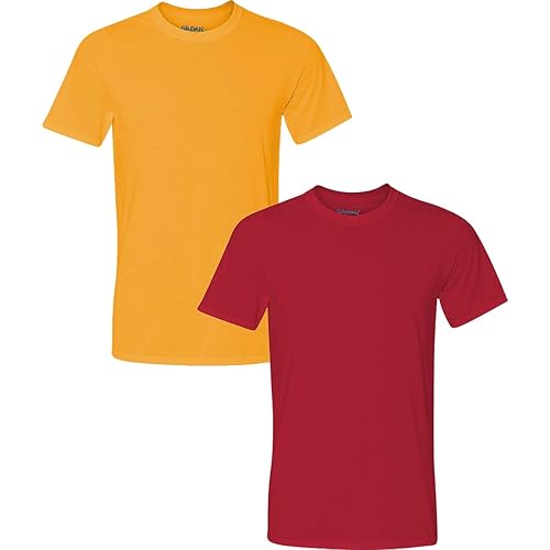 Gildan Men's Moisture Wicking Polyester Performance T-Shirt, 2-Pack