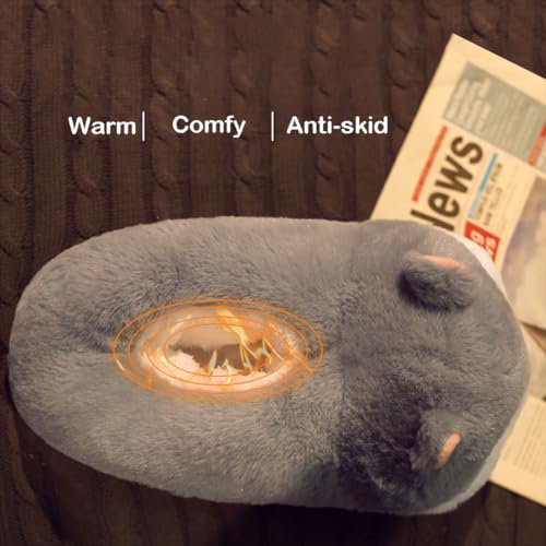 Fuzzy Cozy Pig Animal Cartoon Slippers for Women - Indoor Warm Winter Home Furry Slippers4