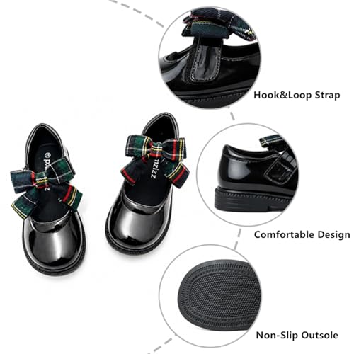 Pxmzizz Girls Black School Mary Jane Dress Shoes, Black, 9 — view 4