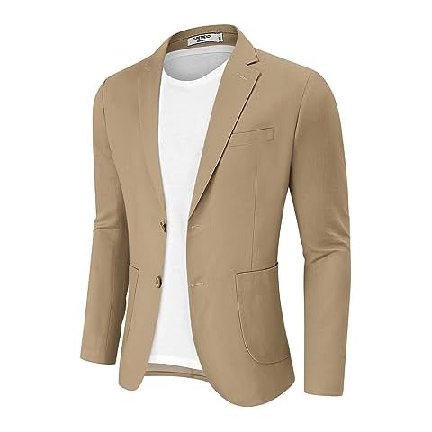 TURETRENDY Men's Casual Linen Blazer Cover