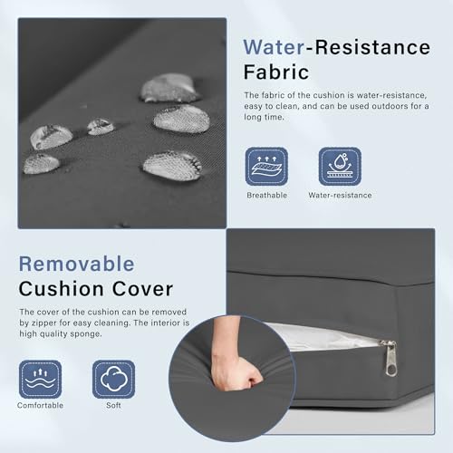 image for Crownland Outdoor Patio Canopy Bed Round Daybed with Washable Cushions